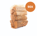 90 netzakken ovengedroogd haardhout van 22 liter