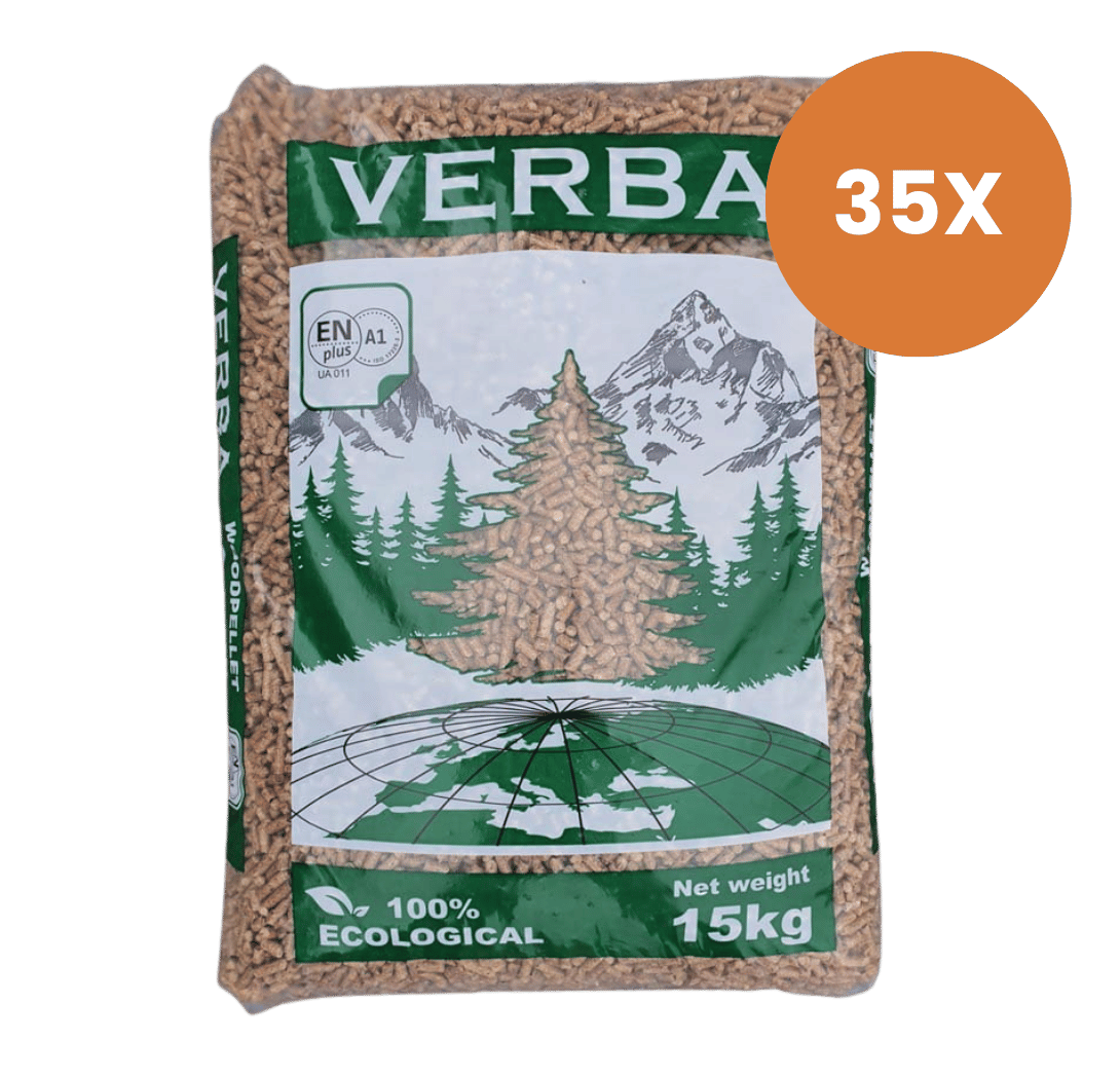 Verba pellet korrels 35 zakken a 15 kg ENplus a1